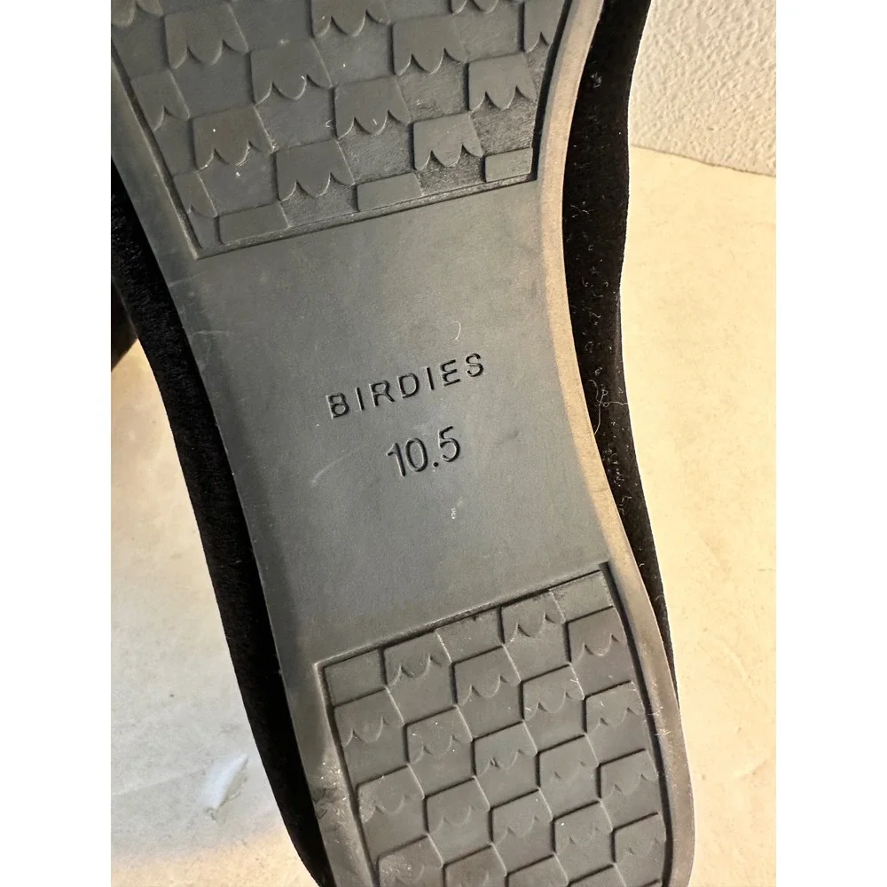 Birdies The Starling Velvet Loafers Size 10.5 Black Smoking Slipper Flat Classic